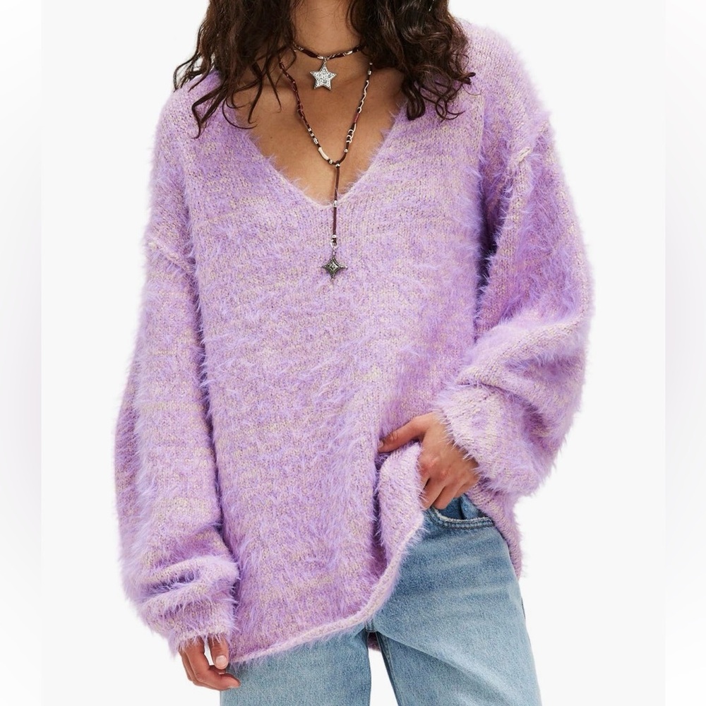 Free People Sparrow Fuzzy Sweater